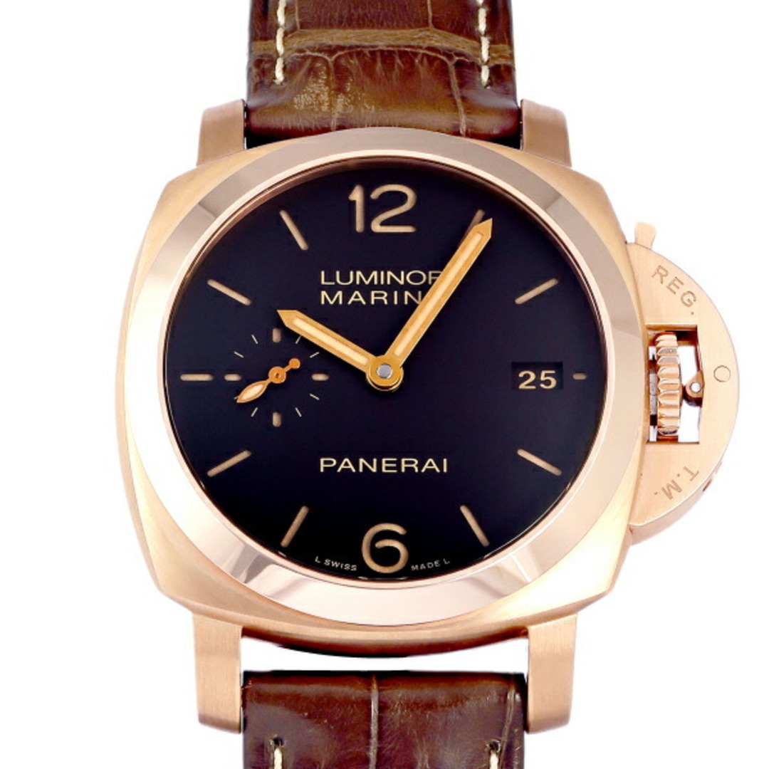 PANERAI(パネライ)のパネライ PANERAI ルミノール 1950 3デイズ オートマティック PAM00393 ブラウン文字盤 中古 腕時計 メンズ メンズの時計(腕時計(アナログ))の商品写真