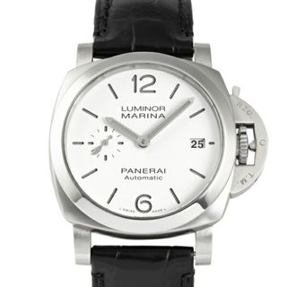 パネライ(PANERAI)のパネライ PANERAI ルミノール マリーナ クアランタ PAM01271 ホワイト文字盤 中古 腕時計 メンズ(腕時計(アナログ))