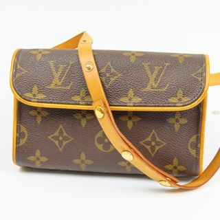 ルイヴィトン(LOUIS VUITTON)の美品 LOUIS VUITTON ルイヴィトン フロランティーヌ XS ヒップバッグ ヴィンテージ モノグラム ウエストバッグ PVC/ヌメ革 ブラウン レディース【中古】(ボディバッグ/ウエストポーチ)