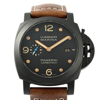 パネライ(PANERAI)のパネライ PANERAI ルミノール1950 3デイズ カーボテック PAM00661 ブラック文字盤 中古 腕時計 メンズ(腕時計(アナログ))