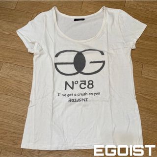 EGOIST - EGOIST Tシャツ ロゴTシャツ 半袖Tシャツ Uネック かわいい 可愛い
