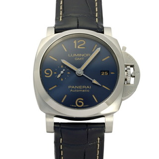 パネライ(PANERAI)のパネライ PANERAI ルミノール GMT PAM01033 ブルー文字盤 中古 腕時計 メンズ(腕時計(アナログ))