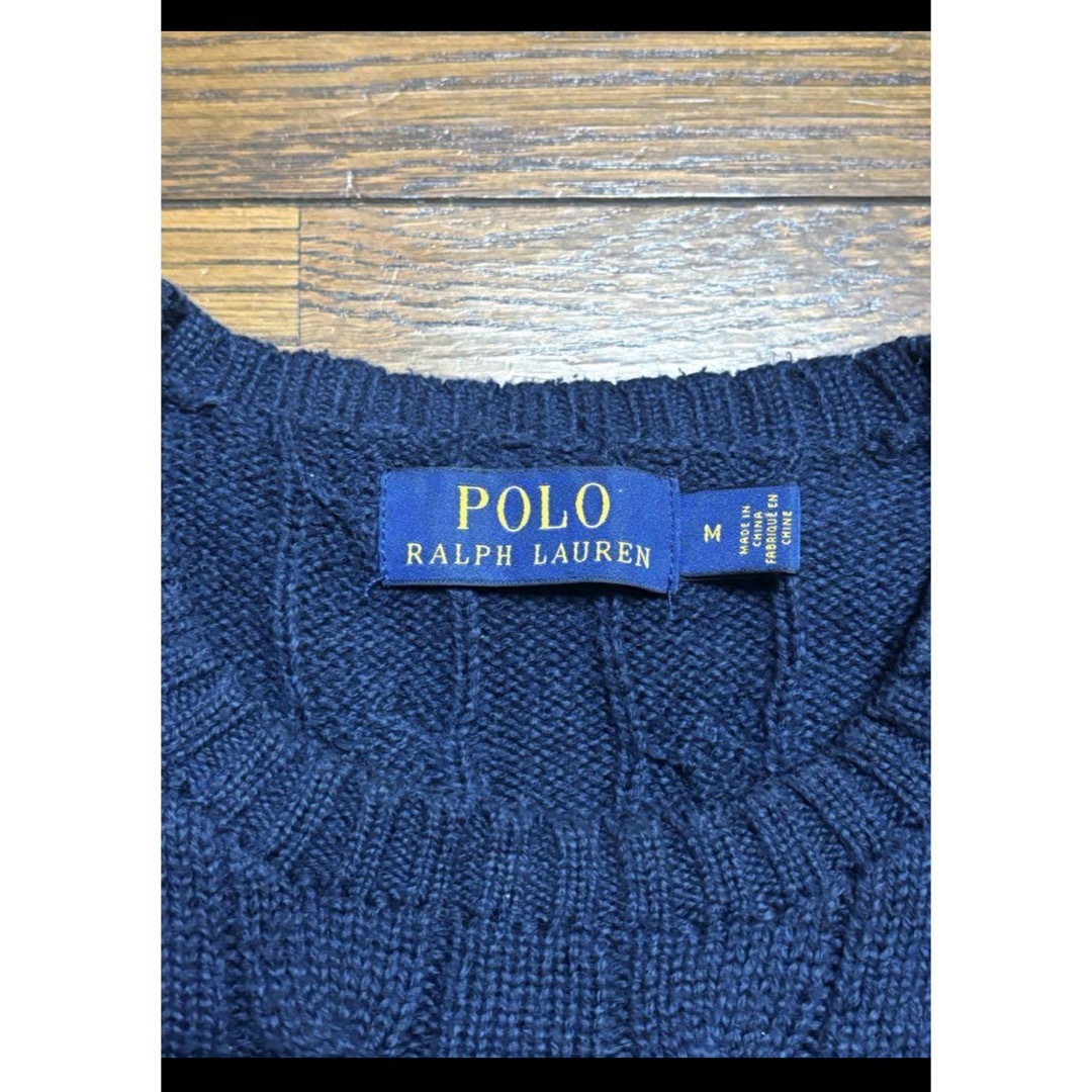 Ralph Lauren(ラルフローレン)の【希少 アッシュブルーポニー】 ラルフローレン ケーブル セーター NO1888 メンズのトップス(ニット/セーター)の商品写真