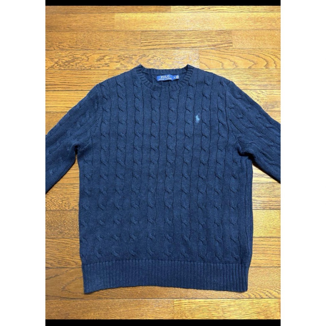 Ralph Lauren(ラルフローレン)の【希少 アッシュブルーポニー】 ラルフローレン ケーブル セーター NO1888 メンズのトップス(ニット/セーター)の商品写真