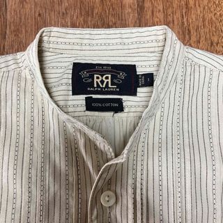 RRL Double RL バンドカラー　ブザム　ストライプシャツ