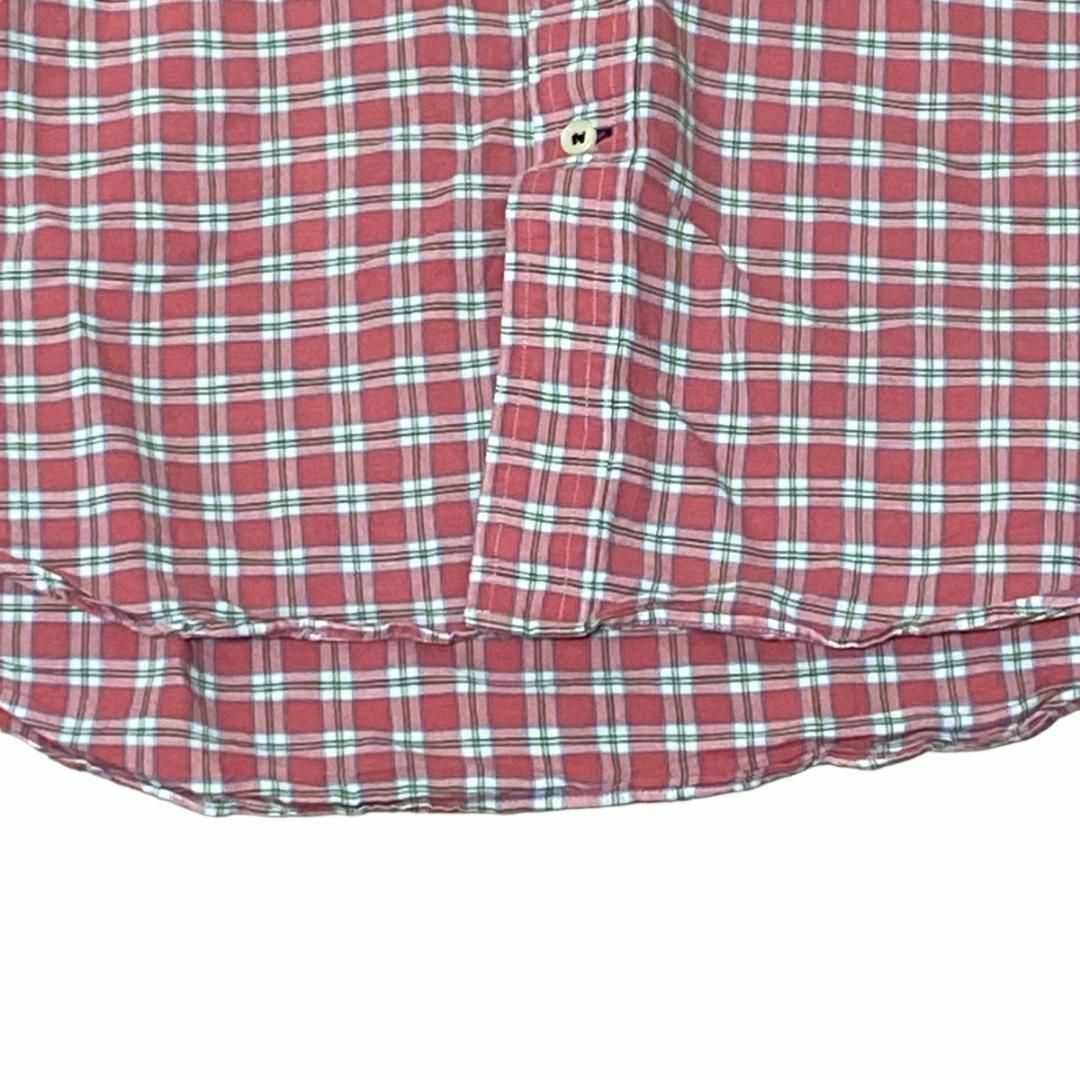NAUTICA(ノーティカ)のNAUTICA BD長袖シャツ 赤チェック ロゴ刺繍 胸ポケット s32 メンズのトップス(シャツ)の商品写真