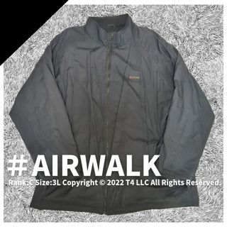 AIRWALK - AIRWALK　ジップアップジャケット　3Lサイズ　黒　裏起毛 ✓1768