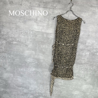 モスキーノ(MOSCHINO)の『MOSCHINO』 モスキーノ (38) レオパード柄 ワンピース(ひざ丈ワンピース)