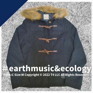 アースミュージックアンドエコロジー(earth music & ecology)のearth music&ecology　ダッフルコート　ネイビー　M ✓1764(ダッフルコート)