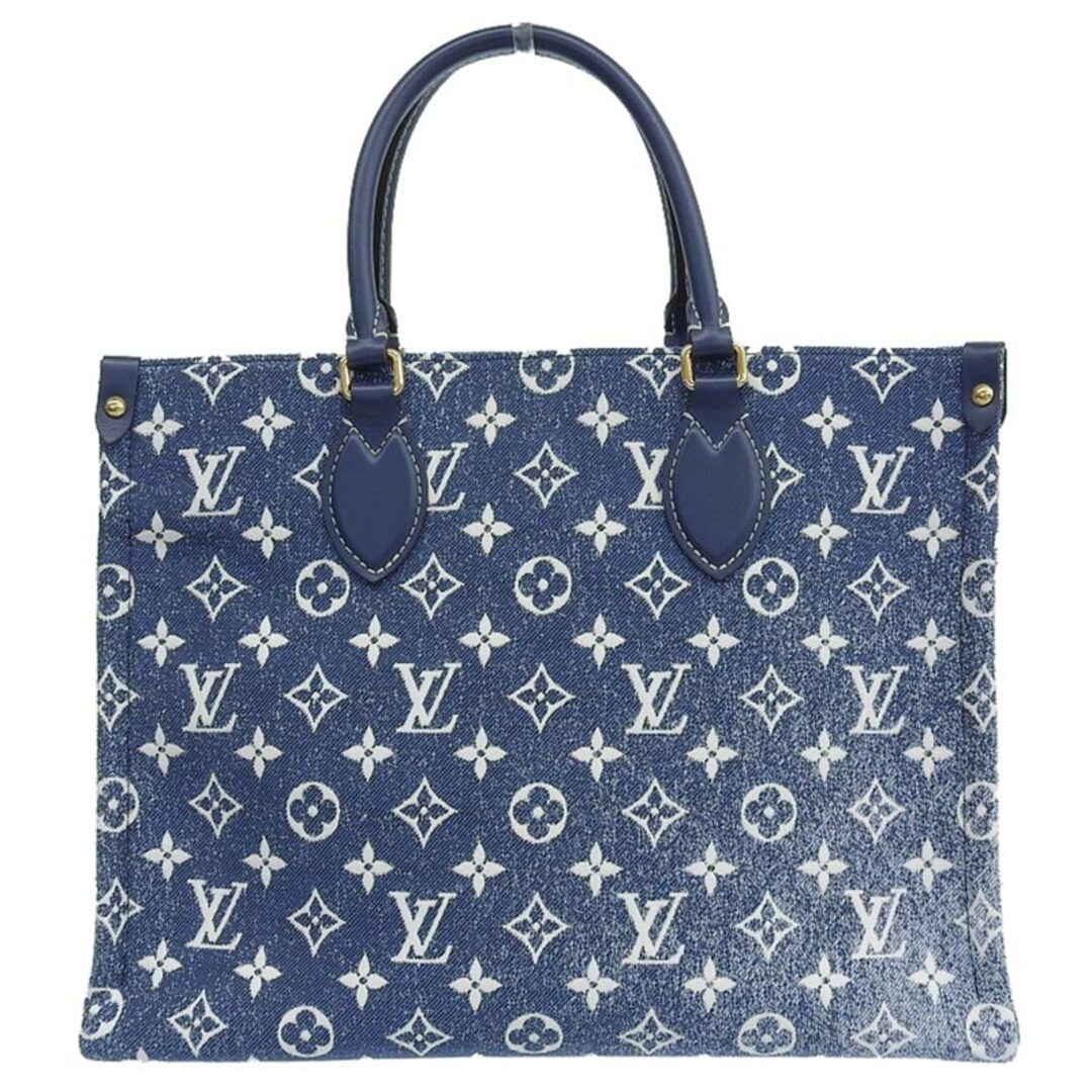 LOUIS VUITTON(ルイヴィトン)のルイヴィトン LOUIS VUITTON モノグラム ジャガードデニム オンザゴーMM トートバッグ ショルダー マリーヌ M59608 中古 新入荷 LV1551 レディースのバッグ(トートバッグ)の商品写真