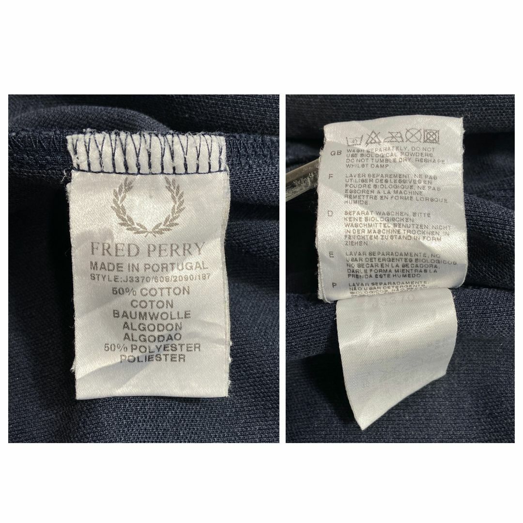 フレッドペリー FRED PERRY トラックジャケット ジャージ 古着 S 紺 メンズのトップス(ジャージ)の商品写真