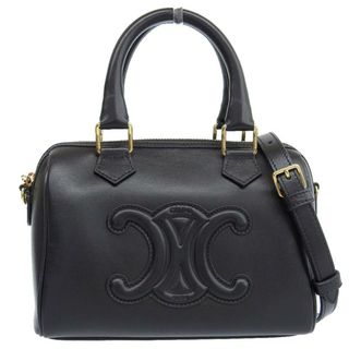 セリーヌ(celine)のセリーヌ CELINE スモールボストン キュイル トリオンフ ショルダー ハンドバッグ レザー ブラック 113773DU3.38NO 中古 新入荷 OB1779(ハンドバッグ)