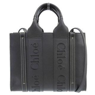 アザー(other)のクロエ CHLOE ウッディスモールトートバッグ 2WAYバッグ ハンドバッグ レザー ブラック CHC22WS397I60001 中古 新入荷 OB1768(ハンドバッグ)