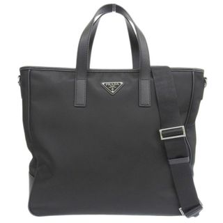 プラダ(PRADA)のプラダ PRADA 2WAYバッグ トートバッグ ショルダーバッグ ナイロン/レザー ブラック 2VG064 中古 新入荷 OB1788(トートバッグ)