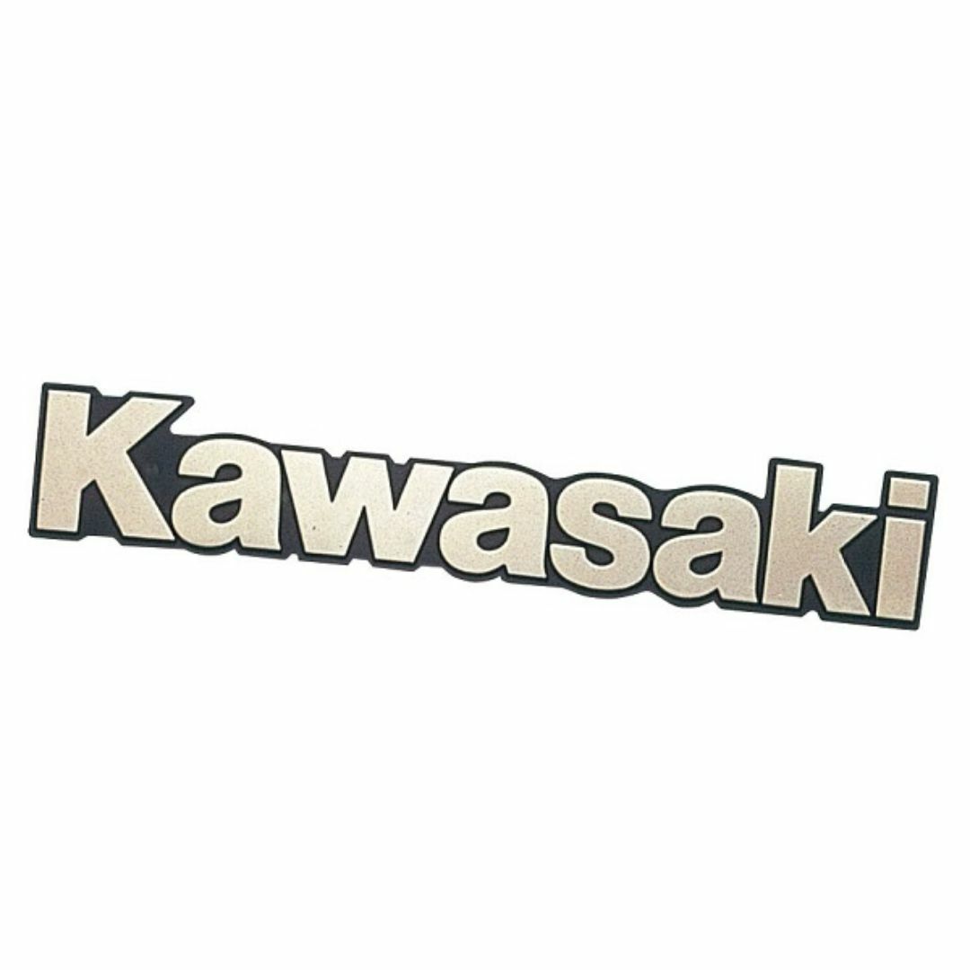 カワサキ(カワサキ)のKAWASAKI　カワサキ　純正　タンクエンブレム　ゴールド　2枚セット 自動車/バイクのバイク(ステッカー)の商品写真