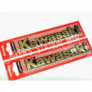 カワサキ(カワサキ)のKAWASAKI　カワサキ　純正　タンクエンブレム　ゴールド　2枚セット(ステッカー)