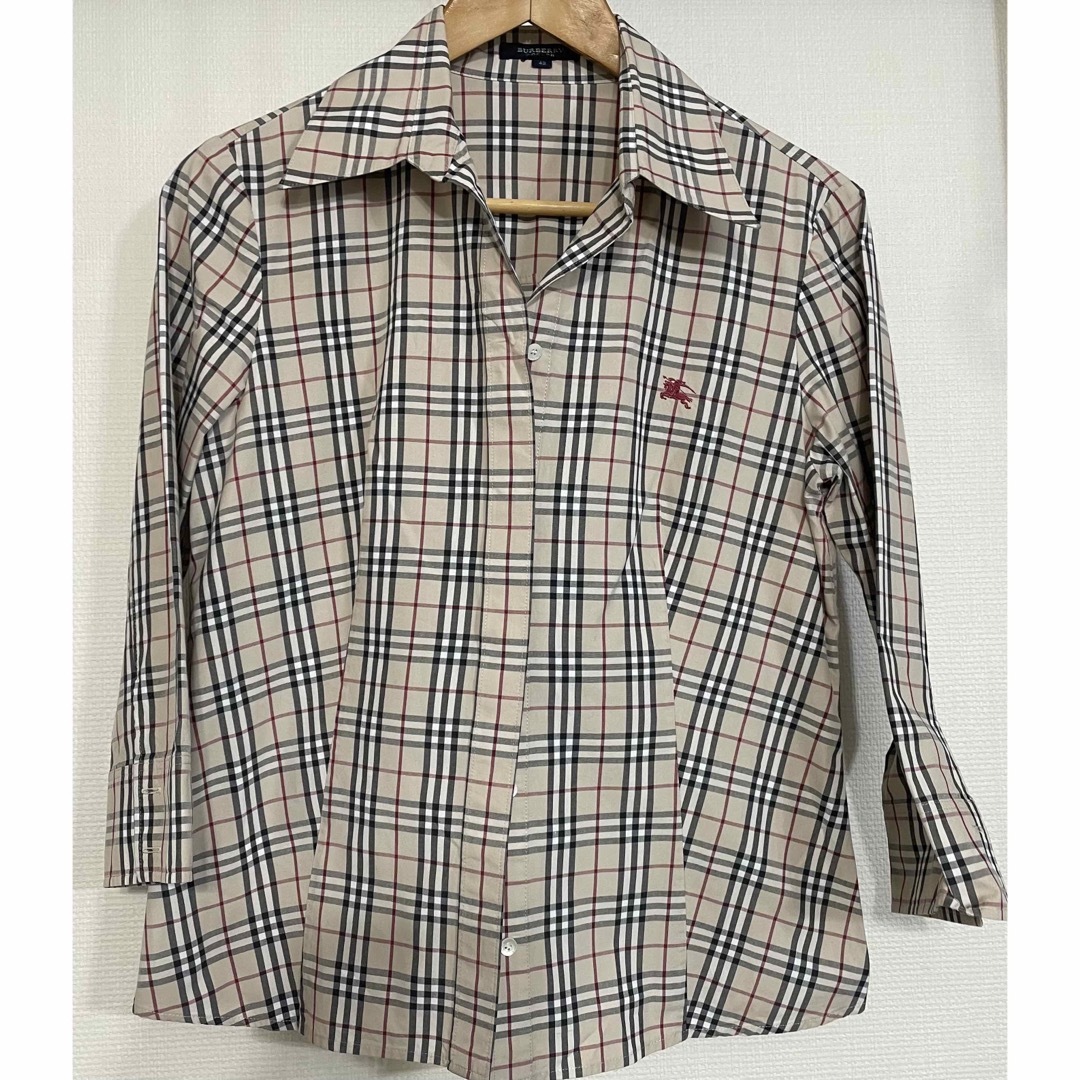 BURBERRY(バーバリー)のBURBERRY ノバチェック 七分丈シャツ　美品 レディースのトップス(シャツ/ブラウス(長袖/七分))の商品写真