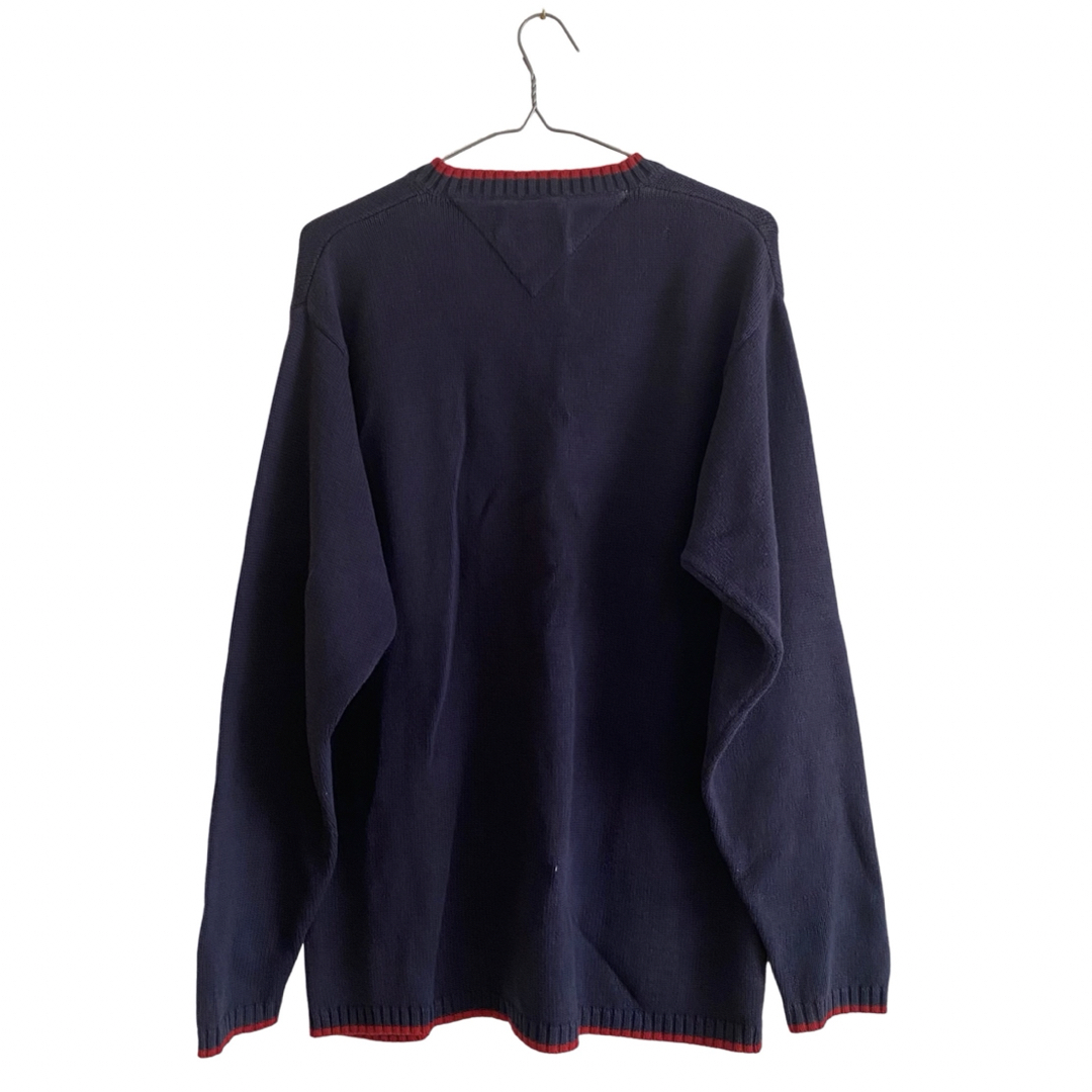 TOMMY HILFIGER(トミーヒルフィガー)の【TOMMYHILFIGER】ニット　トミー　ネイビー　ロングニット メンズのトップス(ニット/セーター)の商品写真