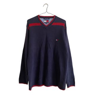 トミーヒルフィガー(TOMMY HILFIGER)の【TOMMYHILFIGER】ニット　トミー　ネイビー　ロングニット(ニット/セーター)