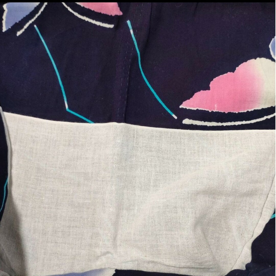 浴衣ちょう蝶々バタフライ大人用サイズ紫ピンク黄色注染綿コーマ レディースの水着/浴衣(浴衣)の商品写真
