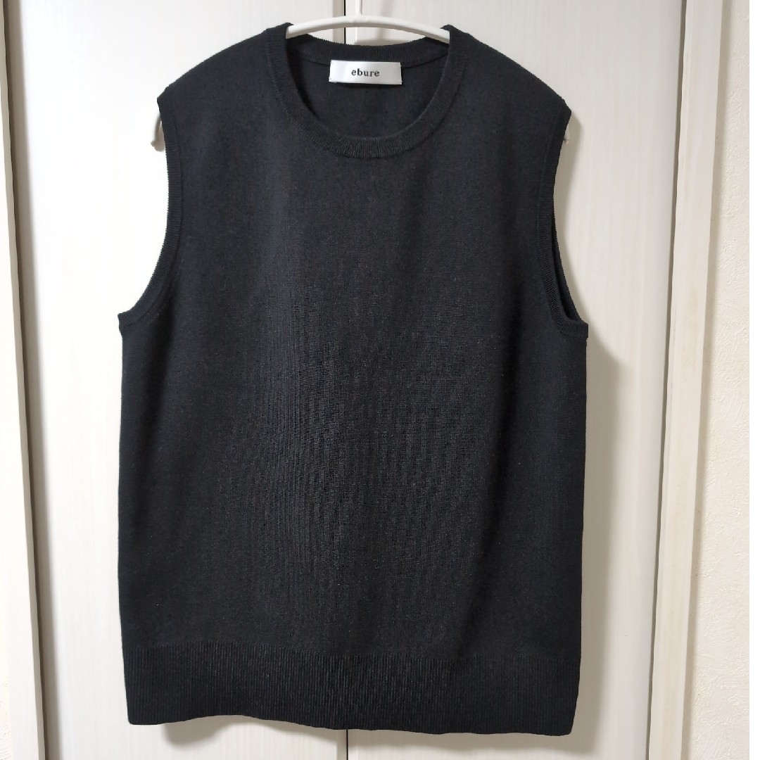 ebure - 美品 ebure エブール シルクコットンノースリーブニットの通販 ebure - 美品 ebure エブール シルクコットンノースリーブニットの通販