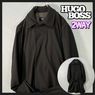 HUGO BOSS - 美品 ヒューゴボス ステンカラーコート 2way ライナー チェック ストレッチ