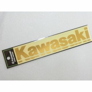 カワサキ - カワサキ　純正　カワサキロゴ　ステッカー　ゴールド　Lサイズ　2枚入り