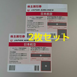 ジャル(ニホンコウクウ)(JAL(日本航空))の【2枚セット】JAL  日本航空　株主優待券_2024/5/31(航空券)