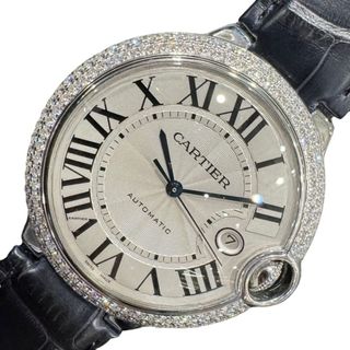 カルティエ(Cartier)の　カルティエ Cartier バロンブルー ドゥ カルティエ WE900951 ホワイトゴールド K18WG メンズ 腕時計(腕時計)