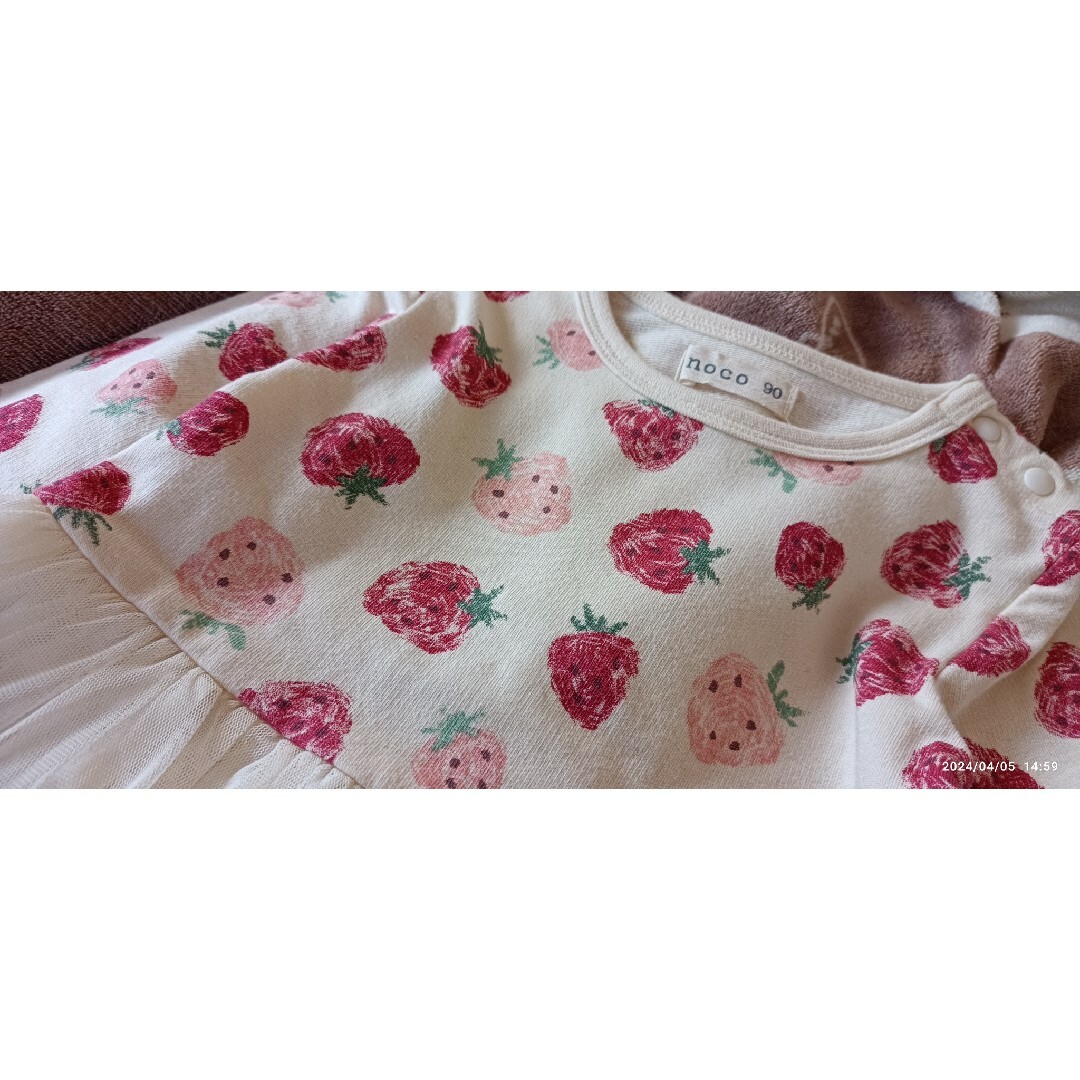 バースデイ(バースデイ)のバースデイ　コノコ　いちご　トップス　90 キッズ/ベビー/マタニティのキッズ服女の子用(90cm~)(Tシャツ/カットソー)の商品写真