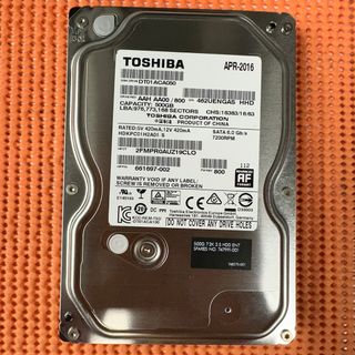 トウシバ(東芝)の008☆Toshiba 3.5インチHDD 500GB(PCパーツ)