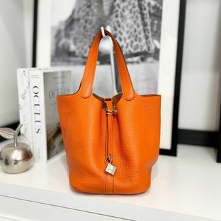 エルメス(Hermes)のエルメス ピコタンロックMM トリヨンクレマンス オレンジ C刻印(ハンドバッグ)