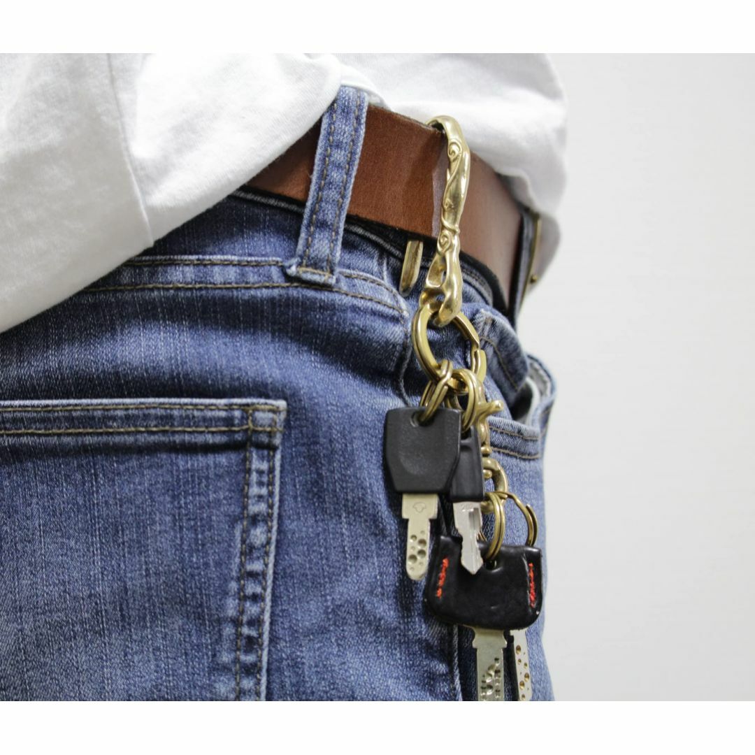 近藤Kondo キーホルダー 真鍮 ベルトフック 日本製 おしゃれ リング付き  メンズのバッグ(その他)の商品写真