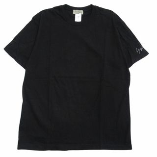 ヨウジヤマモト(Yohji Yamamoto)の22ss ヨウジヤマモト 袖ロゴ プリント オーバーサイズ Tシャツ カットソー(Tシャツ(半袖/袖なし))