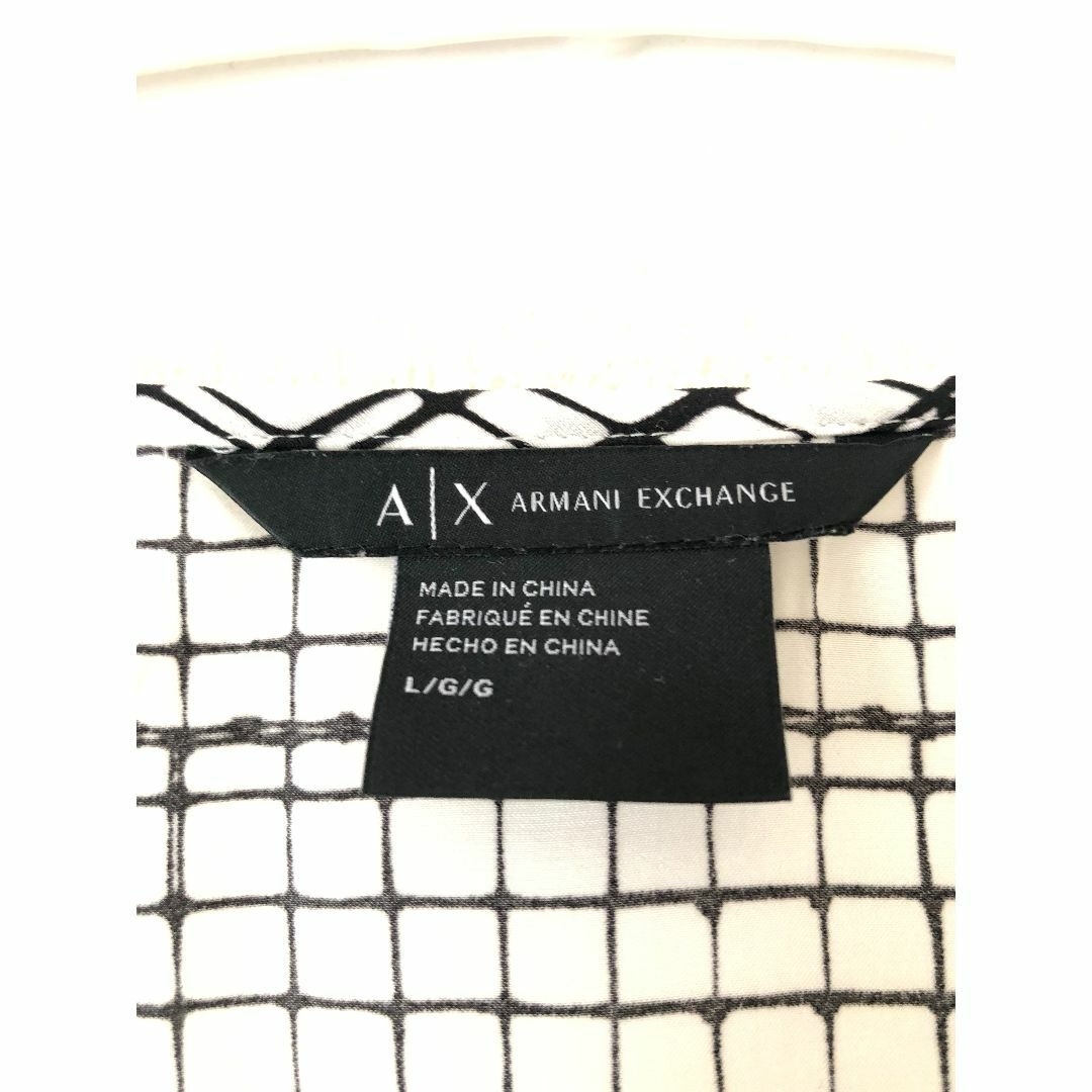 ARMANI EXCHANGE(アルマーニエクスチェンジ)の【A|X ARMANI EXCHANGE】フェンス柄トップス　アルマーニエクスチ レディースのトップス(シャツ/ブラウス(半袖/袖なし))の商品写真