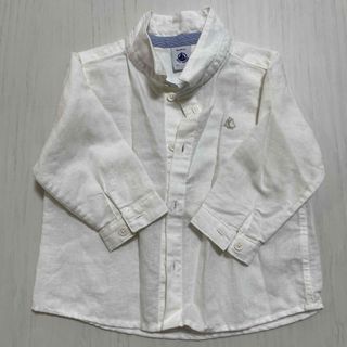 プチバトー(PETIT BATEAU)のPETIT BATEAU プチバトー リネンシャツ 81cm 18m(シャツ/カットソー)