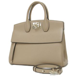 Salvatore Ferragamo - Salvatore Ferragamo サルヴァトーレ フェラガモ バッグ トート ショルダーバッグ ベージュ STUDIO BAG SMALL ガンチーニ レザー 2way カバン ブランド シンプル【レディース】【中古】