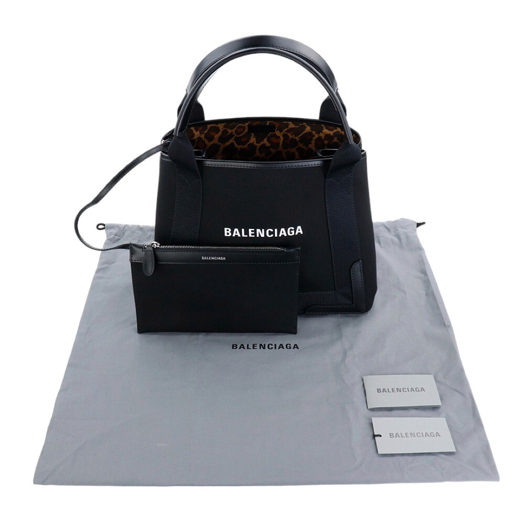 Balenciaga(バレンシアガ)のバレンシアガ バッグ ネイビーカバス S ナチュラル ひょう柄 トート コットン レディースのバッグ(トートバッグ)の商品写真