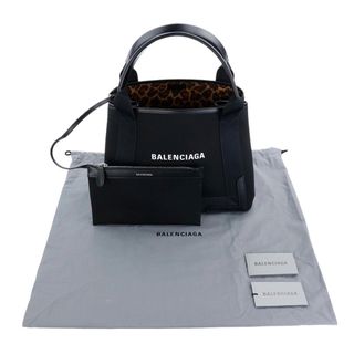 バレンシアガ(Balenciaga)のバレンシアガ バッグ ネイビーカバス S ナチュラル ひょう柄 トート コットン(トートバッグ)