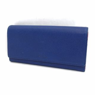 Paul Smith / ポールスミス ■長財布 レザー ネイビー レッド ブラウン 【財布/サイフ/ウォレット/wallet/コイン】 ブランド【中古】 [0990013173](長財布)