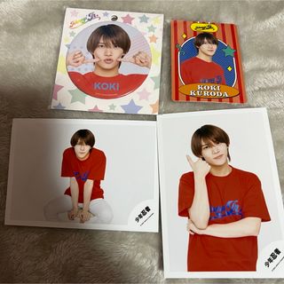 ジャニーズジュニア(ジャニーズJr.)の少年忍者　黒田光輝　缶バッジ　プロフィールカード　公式写真(アイドルグッズ)