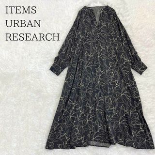 ITEMS URBANRESEARCH アーバンリサーチ 花柄プリントワンピース(ロングワンピース/マキシワンピース)