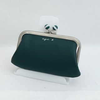 agnes b / アニエスベー ■コインケース がま口 カードケース グリーン 【財布/サイフ/ウォレット/wallet/コイン】 ブランド【中古】 [0990013227]