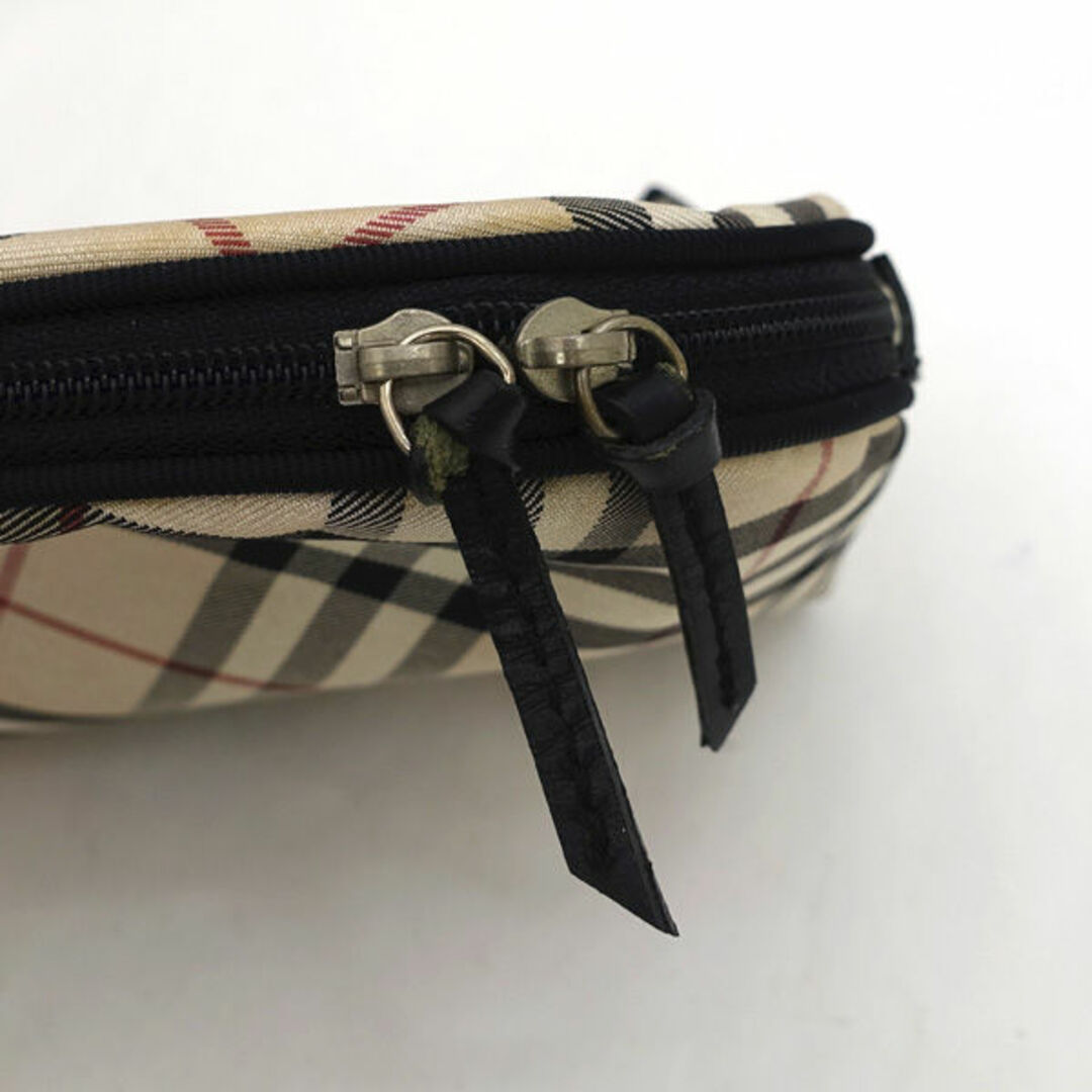 BURBERRY(バーバリー)のBURBERRY / バーバリー ■ポーチ バッグ ナイロン ベージュ ブラック 小物入れ 【バッグ/バック/BAG/鞄/カバン】 ブランド【中古】 [0990013233] レディースのファッション小物(ポーチ)の商品写真