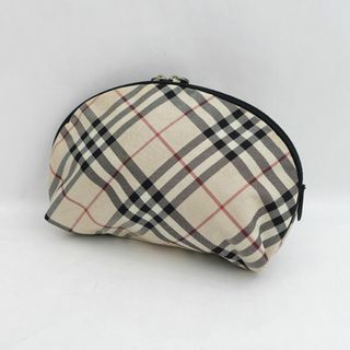 バーバリー(BURBERRY)のBURBERRY / バーバリー ■ポーチ バッグ ナイロン ベージュ ブラック 小物入れ 【バッグ/バック/BAG/鞄/カバン】 ブランド【中古】 [0990013233](ポーチ)