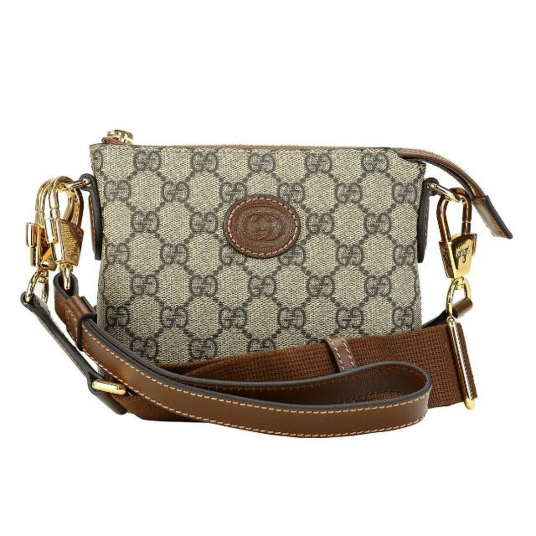 Gucci(グッチ)の新品 グッチ GUCCI ショルダーバッグ インターロッキングG ベージュ/エボニー レディースのバッグ(ショルダーバッグ)の商品写真