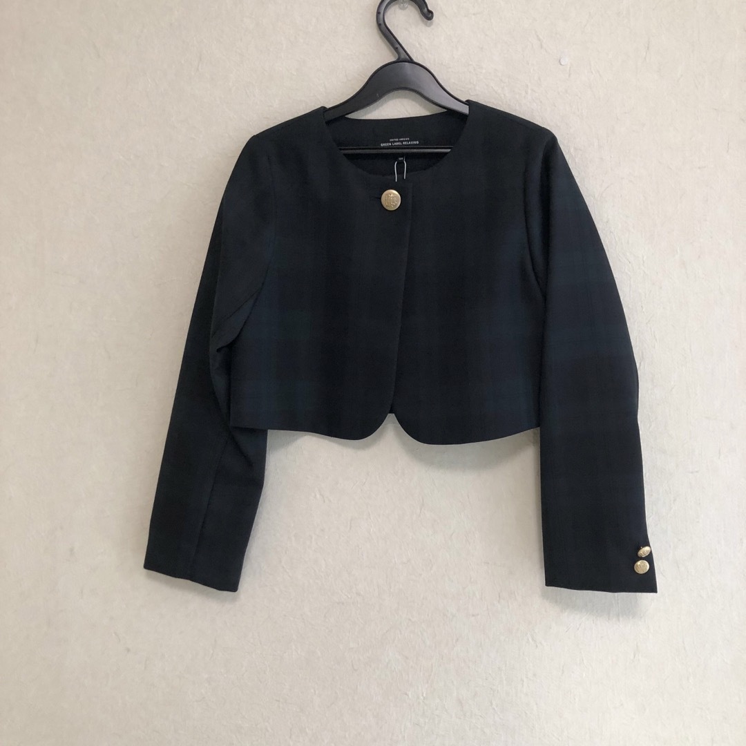 グリーンレーベル　チェック　ボレロ　130 新品 キッズ/ベビー/マタニティのキッズ服女の子用(90cm~)(ドレス/フォーマル)の商品写真