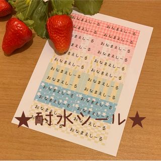 ★耐水シール★ 可愛いお名前シール　ハンドメイド(ネームタグ)