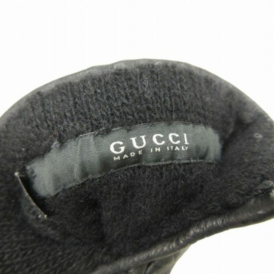 Gucci(グッチ)の美品 グッチ GUCCI シェリーライン ラムレザー グローブ 7 1/2 ♪3 レディースのファッション小物(手袋)の商品写真