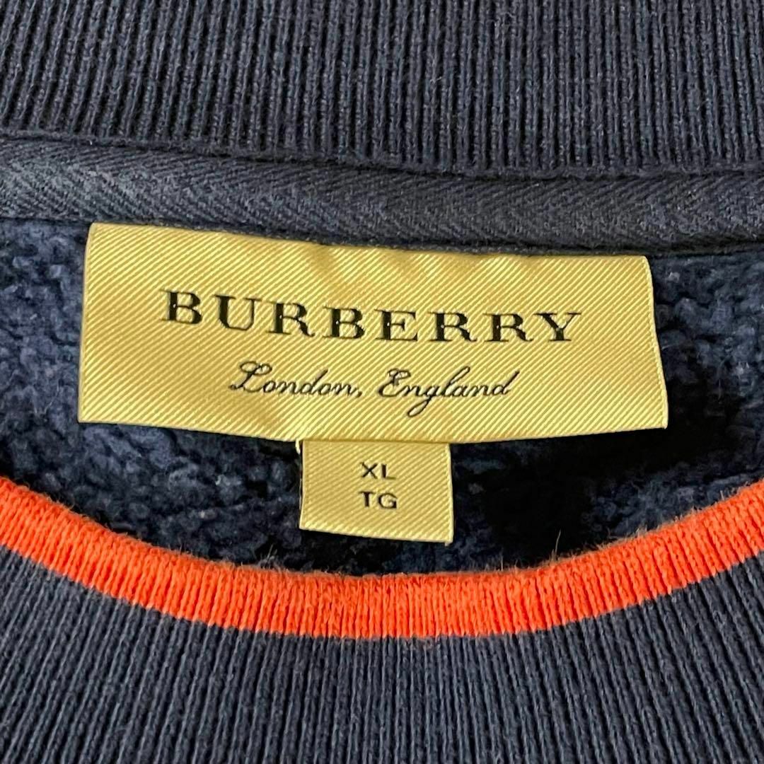 BURBERRY(バーバリー)の美品・希少XL✨バーバリー　スウェット　トレーナー　アーカイブロゴ　ネイビー メンズのトップス(スウェット)の商品写真